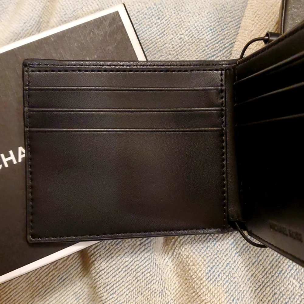 Michael Kors Men Slim Bi Fold Brown Wallet New